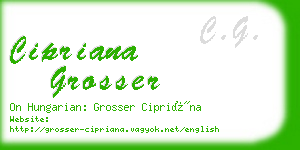 cipriana grosser business card